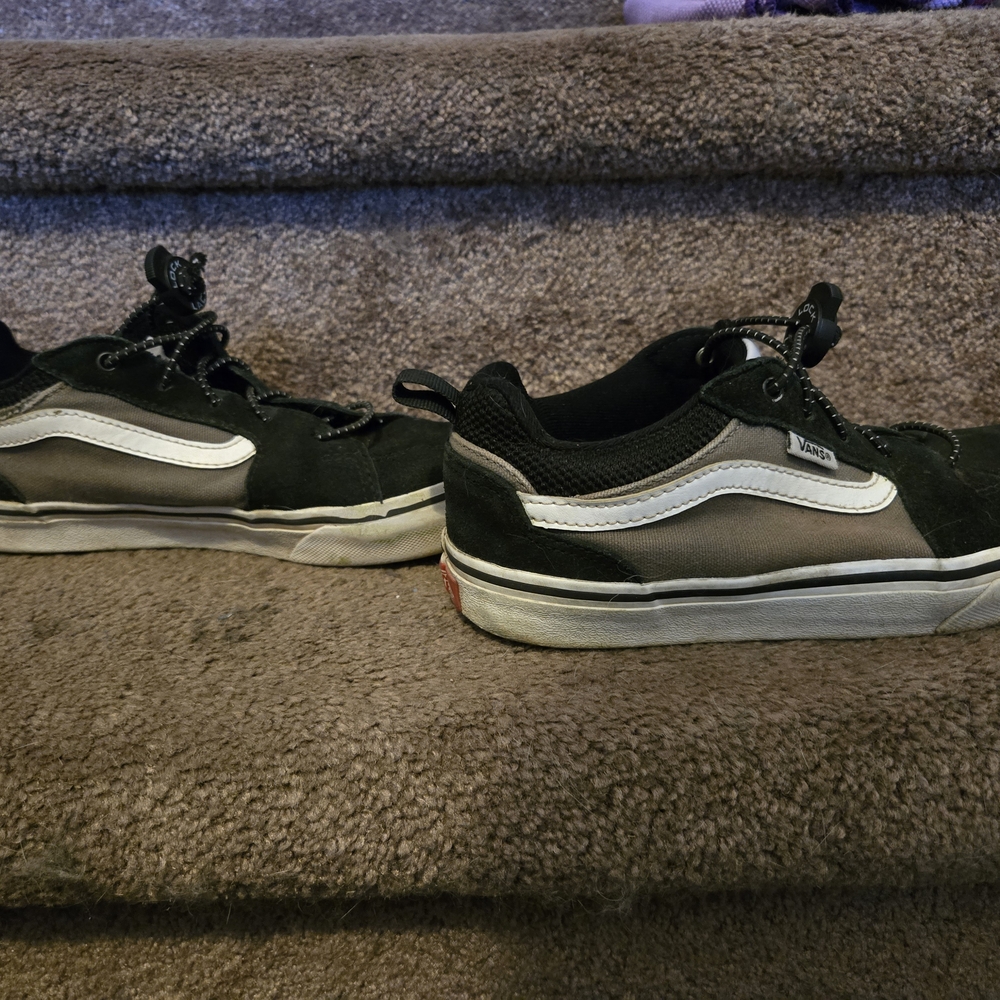 Vans Boy's Black and White Sneakers